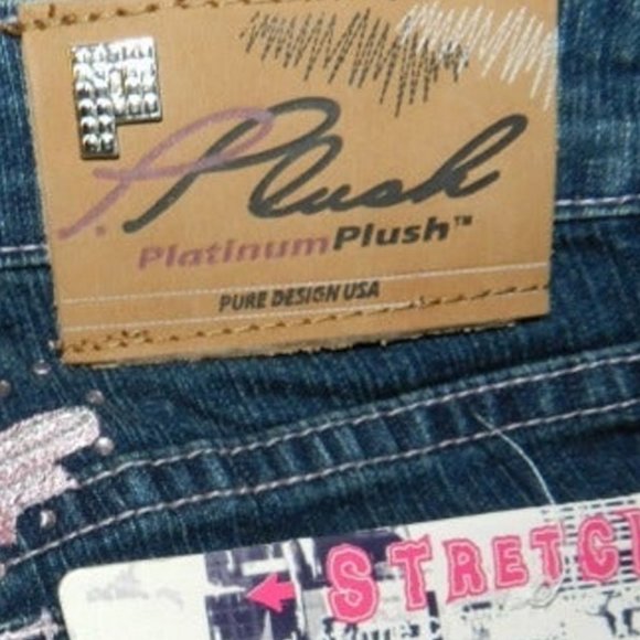 Platinum Plush Girls Designer Blue Jeans - Picture 11 of 13
